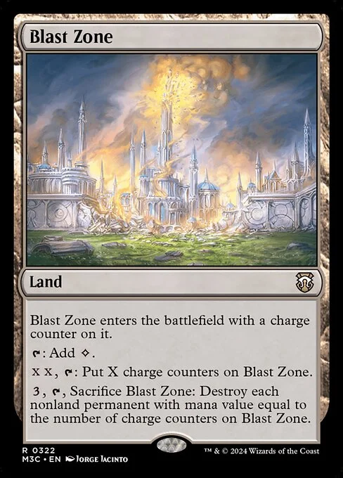 Blast Zone, carta Magic di tipo Land illustrata da Jorge Jacinto