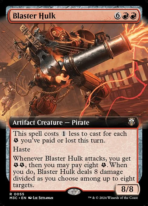 Blaster Hulk, carta Magic di tipo Artifact Creature — Pirate illustrata da Lie Setiawan