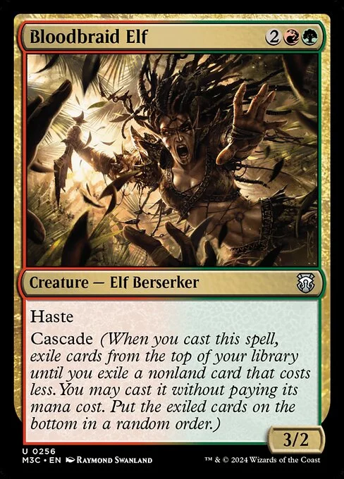 Bloodbraid Elf, carta Magic di tipo Creature — Elf Berserker illustrata da Raymond Swanland