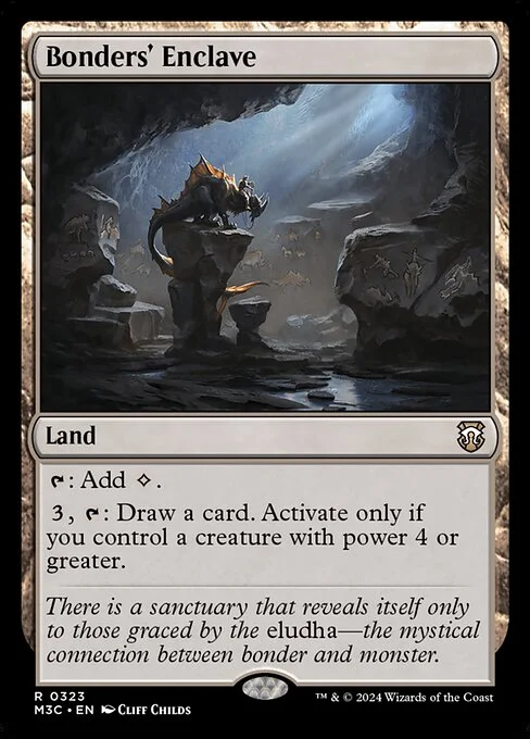 Bonders' Enclave, carta Magic di tipo Land illustrata da Cliff Childs