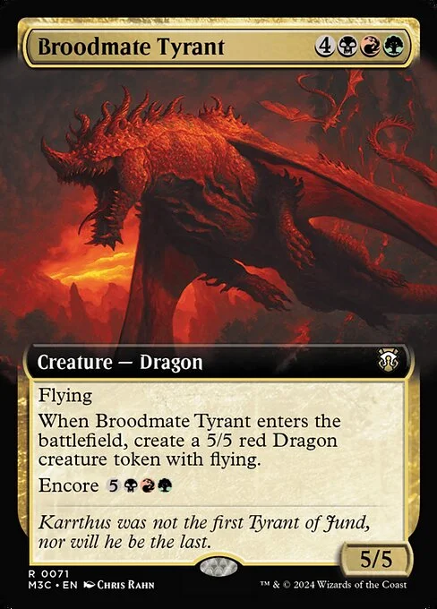 Broodmate Tyrant, carta Magic di tipo Creature — Dragon illustrata da Chris Rahn