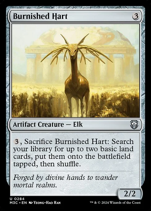 Burnished Hart, carta Magic di tipo Artifact Creature — Elk illustrata da Yeong-Hao Han