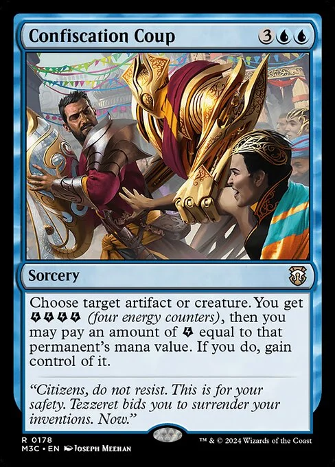 Confiscation Coup, carta Magic di tipo Sorcery illustrata da Joseph Meehan