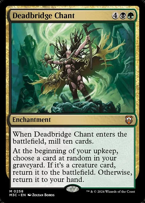 Deadbridge Chant, carta Magic di tipo Enchantment illustrata da Zoltan Boros