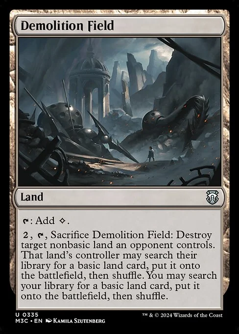 Demolition Field, carta Magic di tipo Land illustrata da Kamila Szutenberg