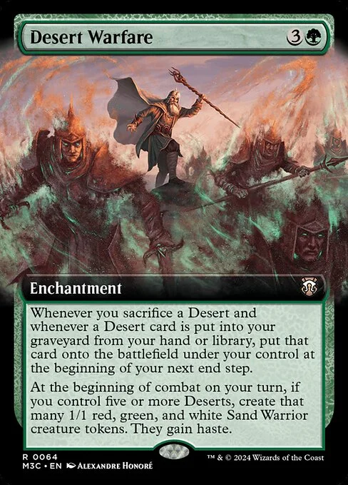 Desert Warfare, carta Magic di tipo Enchantment illustrata da Alexandre Honoré