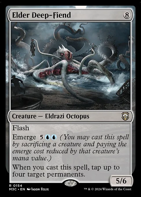 Elder Deep-Fiend, carta Magic di tipo Creature — Eldrazi Octopus illustrata da Jason Felix