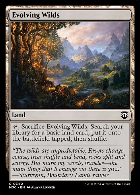 Evolving Wilds, carta Magic di tipo Land illustrata da Alayna Danner