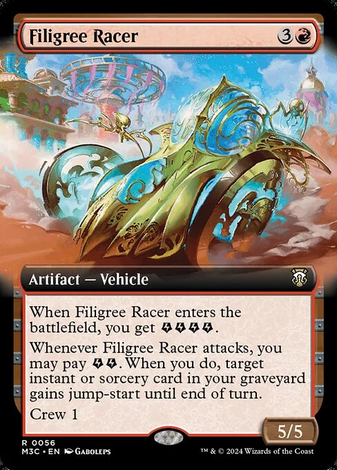Filigree Racer, carta Magic di tipo Artifact — Vehicle illustrata da Gaboleps
