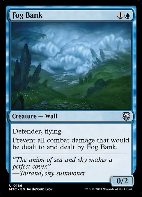 Fog Bank, carta Magic di tipo Creature — Wall illustrata da Howard Lyon