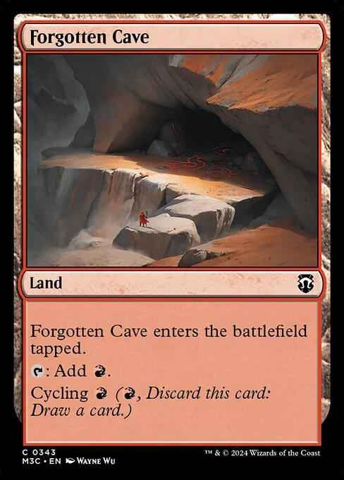 Forgotten Cave, carta Magic di tipo Land illustrata da Wayne Wu
