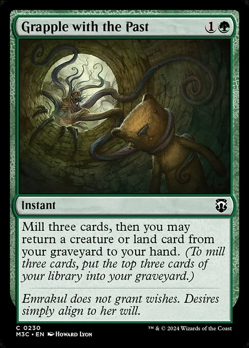 Grapple with the Past, carta Magic di tipo Instant illustrata da Howard Lyon