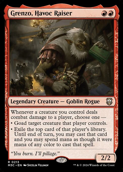 Grenzo, Havoc Raiser, carta Magic di tipo Legendary Creature — Goblin Rogue illustrata da Svetlin Velinov