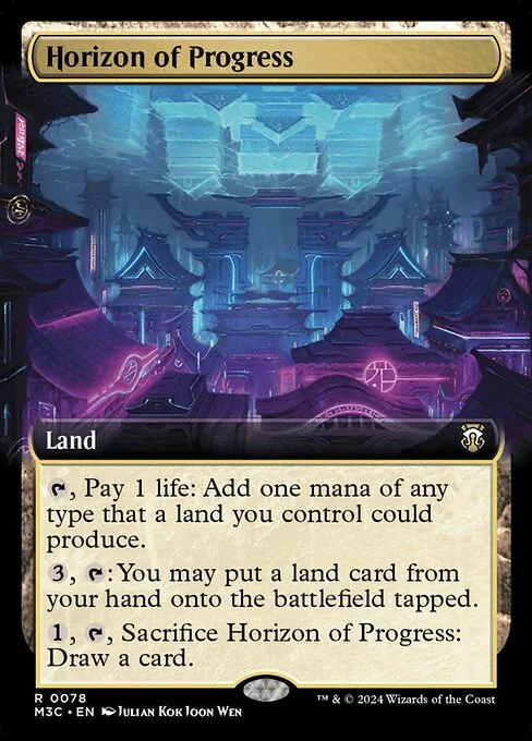 Horizon of Progress, carta Magic di tipo Land illustrata da Julian Kok Joon Wen