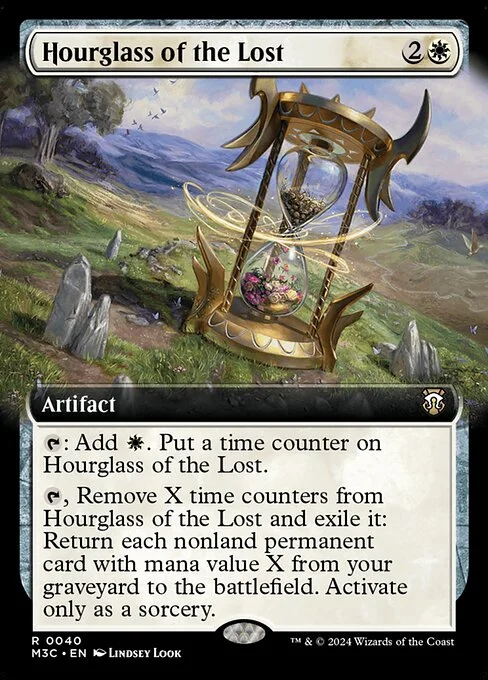 Hourglass of the Lost, carta Magic di tipo Artifact illustrata da Lindsey Look