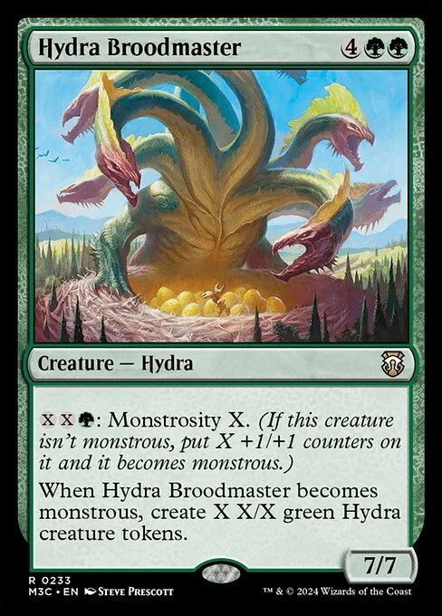 Hydra Broodmaster, carta Magic di tipo Creature — Hydra illustrata da Steve Prescott