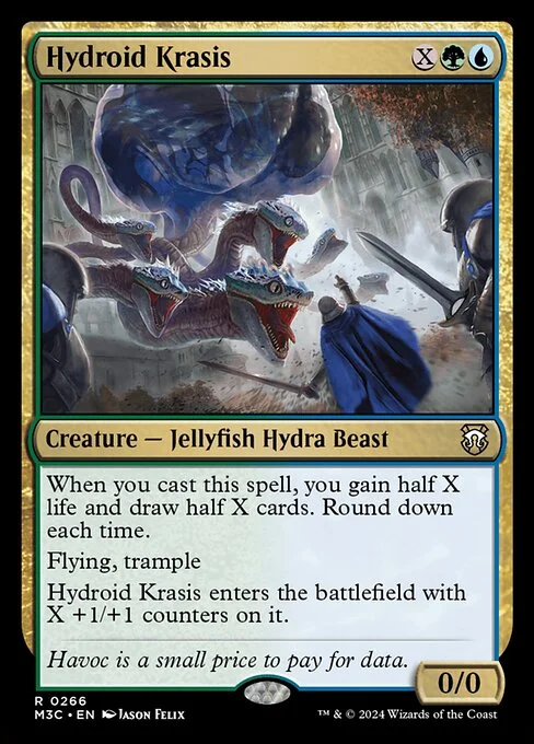Hydroid Krasis, carta Magic di tipo Creature — Jellyfish Hydra Beast illustrata da Jason Felix