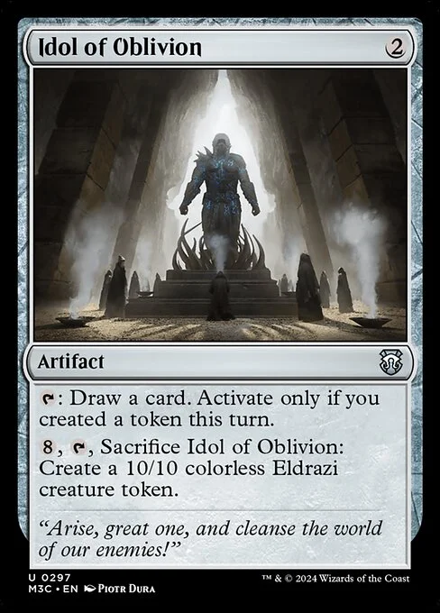 Idol of Oblivion, carta Magic di tipo Artifact illustrata da Piotr Dura