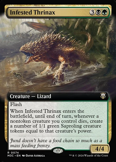 Infested Thrinax, carta Magic di tipo Creature — Lizard illustrata da David Astruga