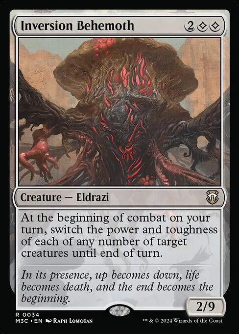 Inversion Behemoth, carta Magic di tipo Creature — Eldrazi illustrata da Raph Lomotan