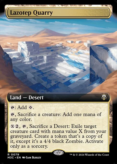 Lazotep Quarry, carta Magic di tipo Land — Desert illustrata da Sam Burley