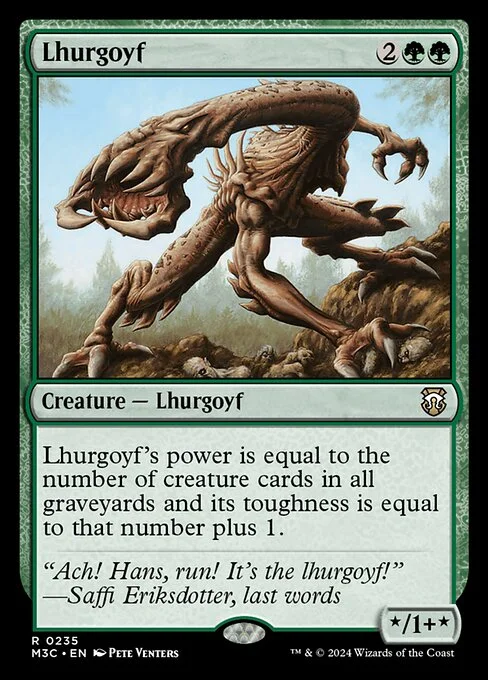 Lhurgoyf, carta Magic di tipo Creature — Lhurgoyf illustrata da Pete Venters