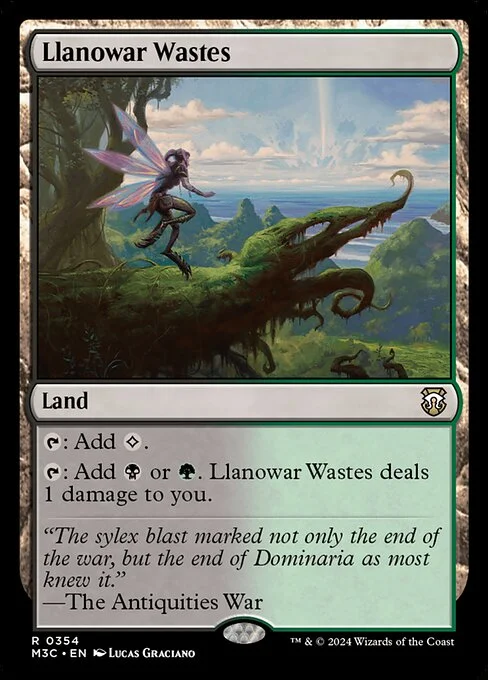 Llanowar Wastes, carta Magic di tipo Land illustrata da Lucas Graciano