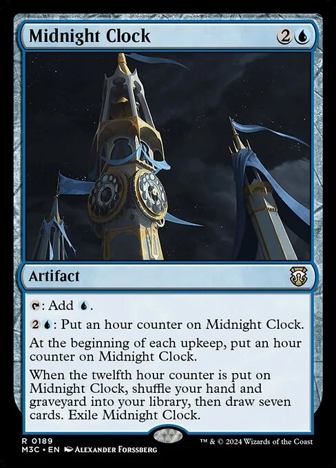 Midnight Clock, carta Magic di tipo Artifact illustrata da Alexander Forssberg