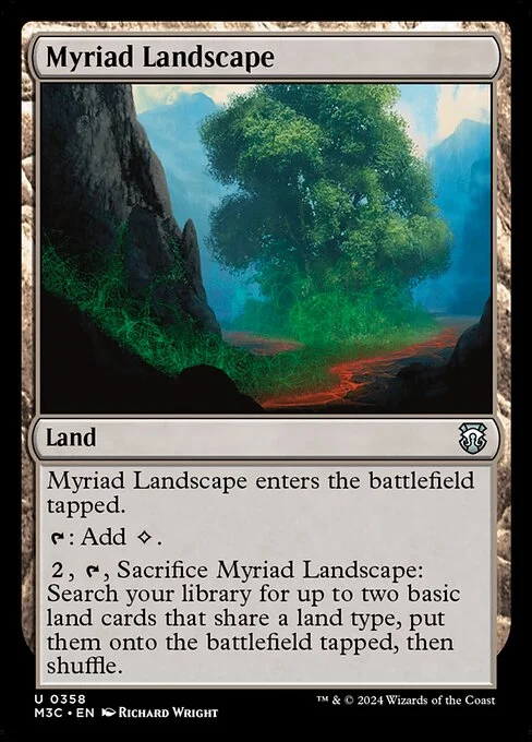 Myriad Landscape, carta Magic di tipo Land illustrata da Richard Wright