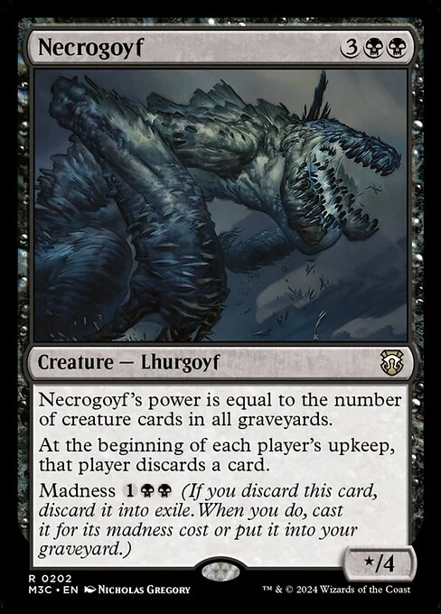 Necrogoyf, carta Magic di tipo Creature — Lhurgoyf illustrata da Nicholas Gregory