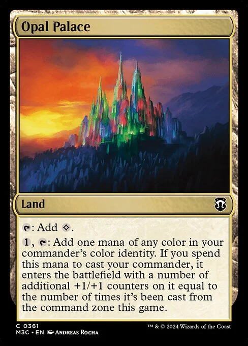 Opal Palace, carta Magic di tipo Land illustrata da Andreas Rocha