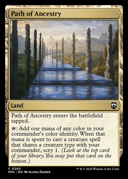 Path of Ancestry, carta Magic di tipo Land illustrata da Alayna Danner