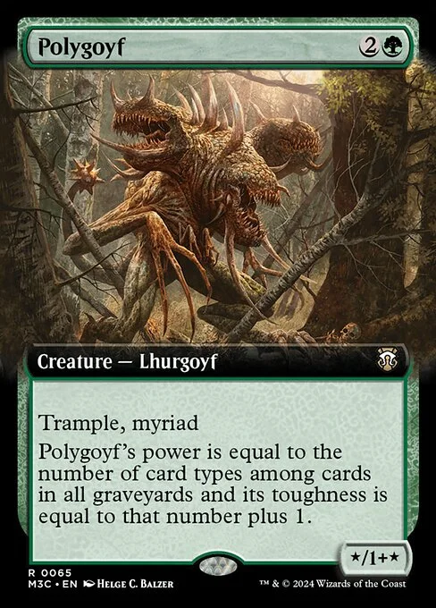 Polygoyf, carta Magic di tipo Creature — Lhurgoyf illustrata da Helge C. Balzer