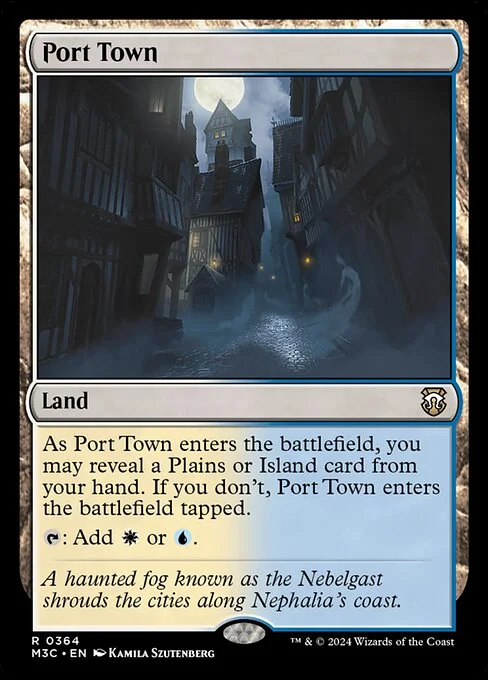 Port Town, carta Magic di tipo Land illustrata da Kamila Szutenberg
