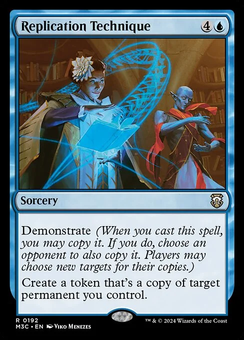 Replication Technique, carta Magic di tipo Sorcery illustrata da Viko Menezes