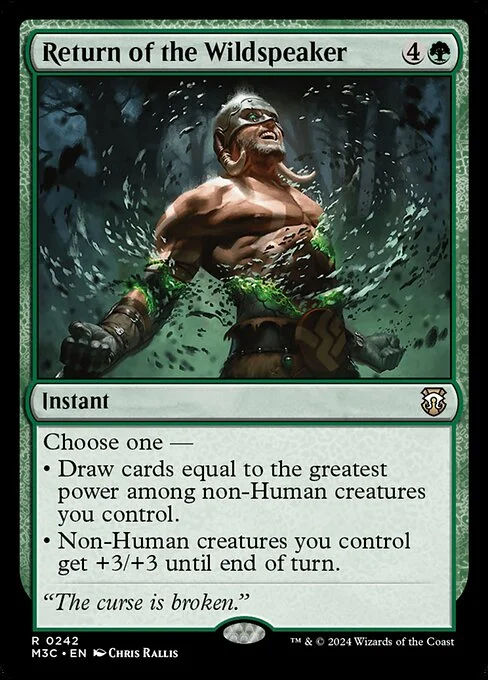Return of the Wildspeaker, carta Magic di tipo Instant illustrata da Chris Rallis