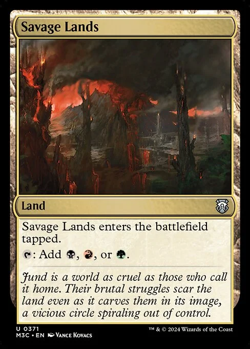 Savage Lands, carta Magic di tipo Land illustrata da Vance Kovacs