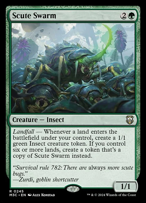 Scute Swarm, carta Magic di tipo Creature — Insect illustrata da Alex Konstad