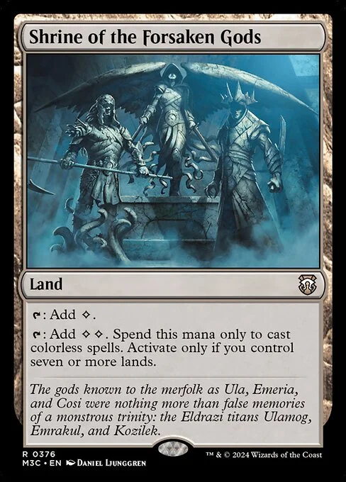 Shrine of the Forsaken Gods, carta Magic di tipo Land illustrata da Daniel Ljunggren