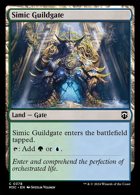 Simic Guildgate, carta Magic di tipo Land — Gate illustrata da Svetlin Velinov