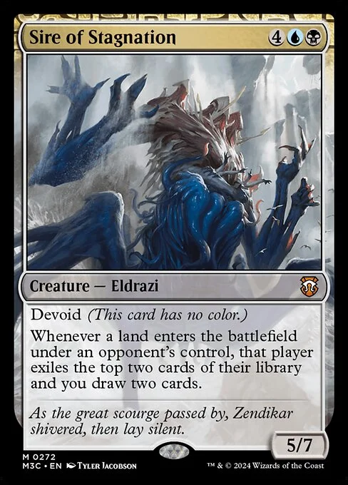 Sire of Stagnation, carta Magic di tipo Creature — Eldrazi illustrata da Tyler Jacobson