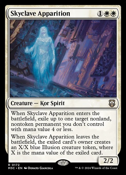 Skyclave Apparition, carta Magic di tipo Creature — Kor Spirit illustrata da Donato Giancola