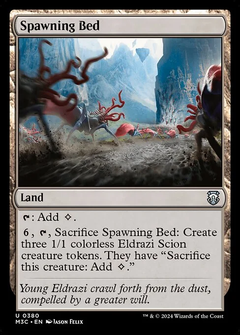 Spawning Bed, carta Magic di tipo Land illustrata da Jason Felix