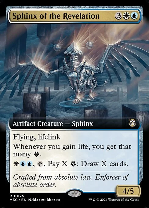 Sphinx of the Revelation, carta Magic di tipo Artifact Creature — Sphinx illustrata da Maxime Minard