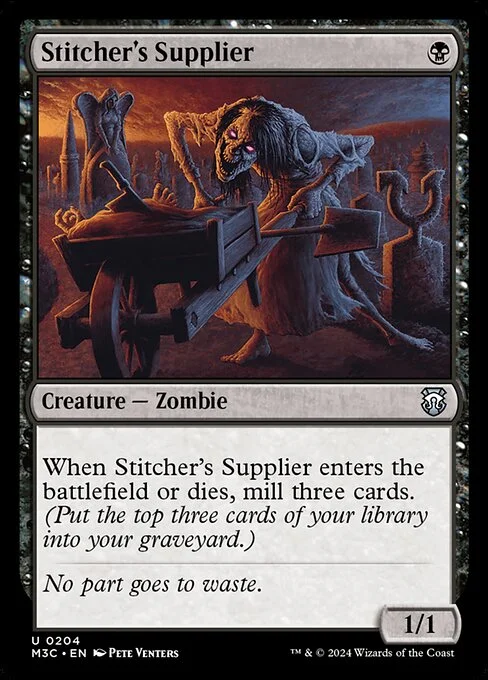 Stitcher's Supplier, carta Magic di tipo Creature — Zombie illustrata da Pete Venters
