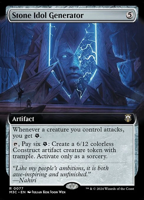 Stone Idol Generator, carta Magic di tipo Artifact illustrata da Julian Kok Joon Wen