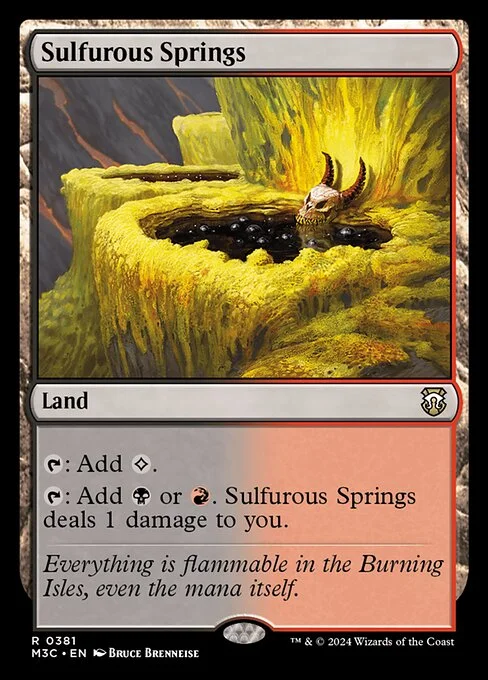 Sulfurous Springs, carta Magic di tipo Land illustrata da Bruce Brenneise