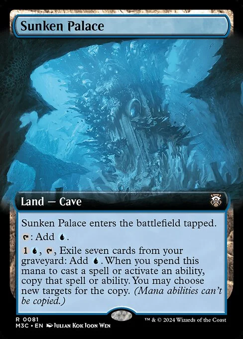Sunken Palace, carta Magic di tipo Land — Cave illustrata da Julian Kok Joon Wen