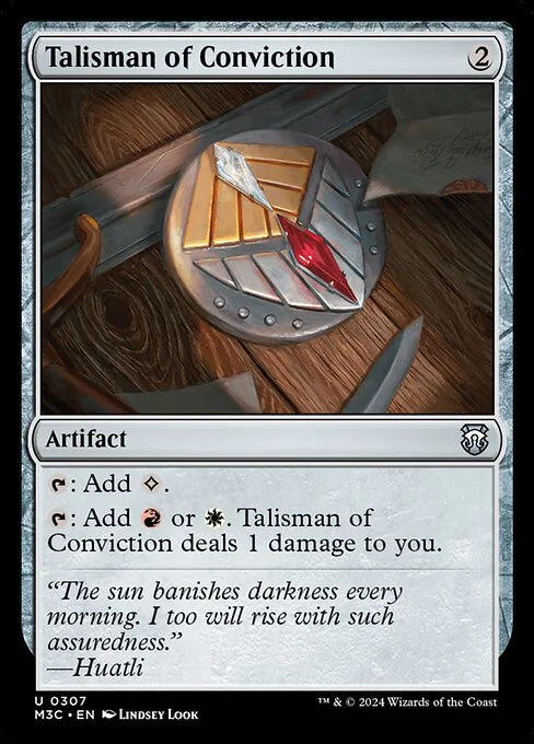 Talisman of Conviction, carta Magic di tipo Artifact illustrata da Lindsey Look