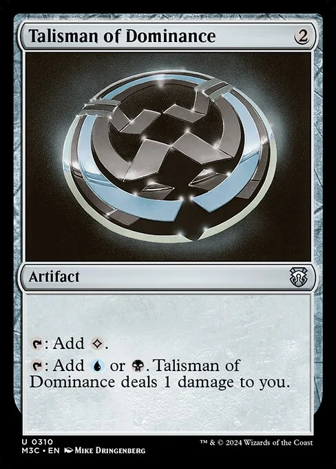 Talisman of Dominance, carta Magic di tipo Artifact illustrata da Mike Dringenberg